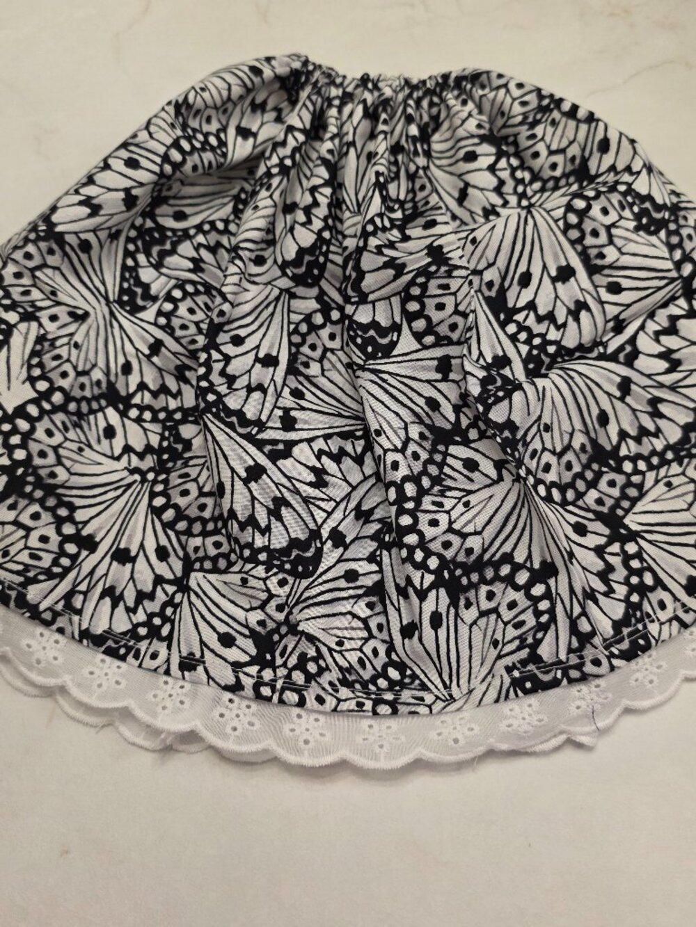 24" Handmade butterfly Goose dress with lace